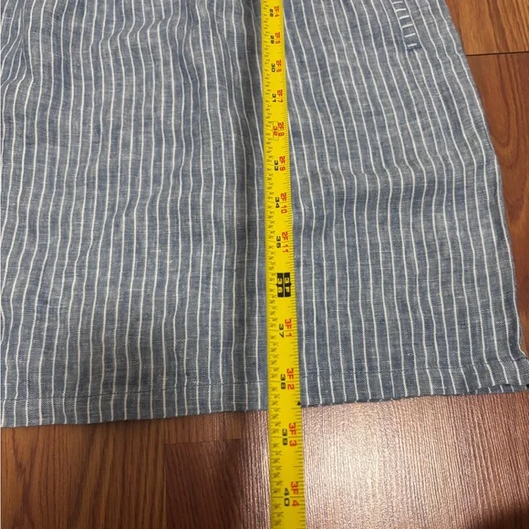 Garnet hill 100% linen ruffle detail dress - Picture 7 of 7